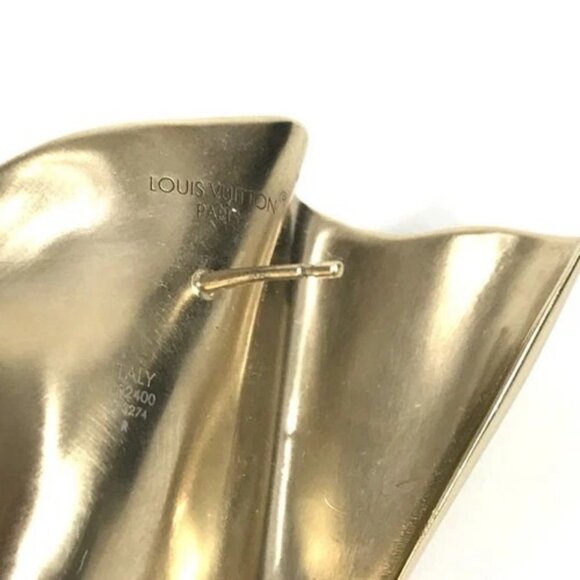 LOUIS VUITTON M02400 LV logo Pierce LV Sculpture Accessories Pierce Metal Gold - Picture 6 of 16